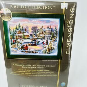 SEALED Dimensions Gold Collection A TREASURED TIME Counted Cross Stitch Kit 8569